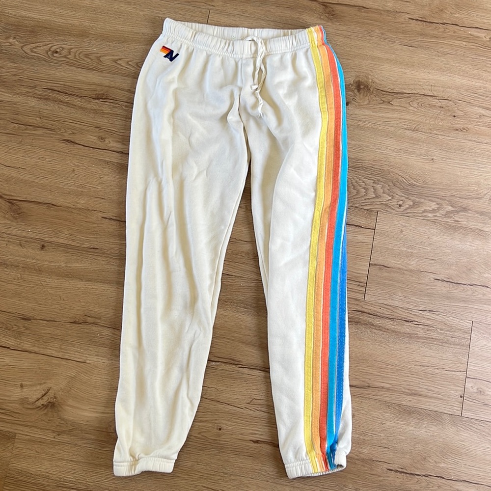 Aviator Nation sweat pants 5 stripe Size small